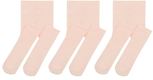 Century Star 3 Pairs Ballet Tights for Girls - Dance Toddler Baby Leggings Stockings School Uniform - Ballet Pink 3-6 Years