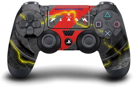 Head Case Designs Licenza Ufficiale The Flash 2023 Batman Flash Logo Grafica Arte Vinile Sticker Gaming Pelle Adesivo Compatibile con Sony Playstation 4 PS4 DualShock 4 Controller