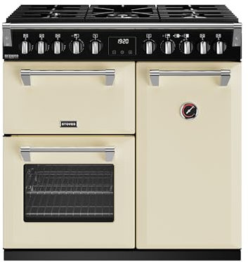 Stoves Richmond Deluxe 90cm Dual Fuel Range Cooker - Cream