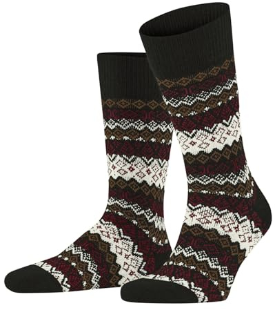 FALKE Herren Aspen Socken atmungsaktive klimaregulierende geruchshemmende Wolle Kaschmir gemustert 1 Paar