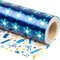 RUSPEPA Wende-Geschenkpapier für Chanukka – Mini-Rolle – 43,2 cm x 10 m – mit Davidstern und Kerzen-Design für die Chanukka-Feier