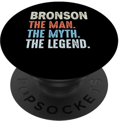Bronson The Legend Name Personalisierte Niedliche Idee Herren Vintage PopSockets mit austauschbarem PopGrip