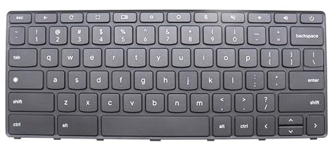 Partsatoz Laptop Gray USA English 74 Key Non_Backlight Keyboard Replacement for Lenovo 100e Chromebook Gen 4 MediaTek 82W0 82W1 Intel 83G8 83G9 5N21L43950 5N21L43957 5N21L43911 SN21K1671 (Power Key)