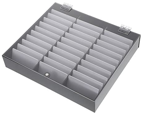 Mikinona 33grids Nail Tips Organizer Box Display Holder for Fake Nails Jewelry and Cosmetics Dustproof Storage for Easy Viewing and Access