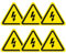 OIGWBPH 6 Stück Elektro Warnschild Aufkleber (5cm/10cm) Selbstklebend Dreieck Schild Warnung vor Hochspannung