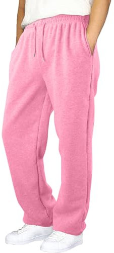 Generisch Pantalon de Jogging Basique pour Homme - Pantalon de Sport Long, Z02 Rose, M