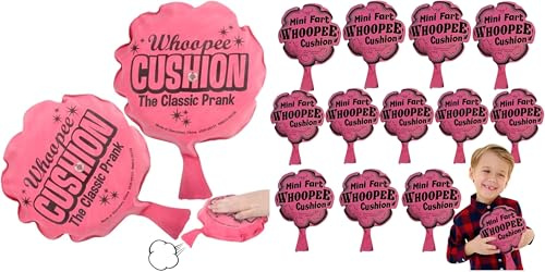 ArtCreativity 6 Inch Mini Whoopee Cushions 12 Pack & 6 Inch Self Inflating Whoopie Cushion (Pack of 2)
