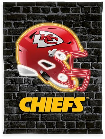 Herding Wellsoft-Decke PD Moreno x NFL Chiefs, 150 x 200 cm, Weiche Kuscheldecke, Polyester