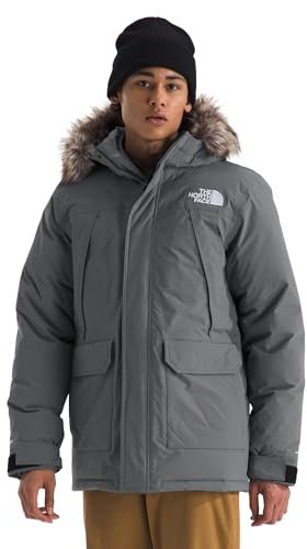 The North Face Men's McMurdo Parka | Waterproof Winter Jacket, 600 Fill Waterfowl Down Insulation, Adjustable 3 Piece Hood, Smoked Pearl/Smoked Pearl, Medium