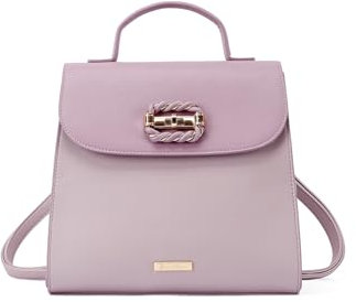 QUEEN HELENA Zaino Grande Leggero Borsa Rigida a Zainetto Capiente Casual Donna M1031 (Lilla)