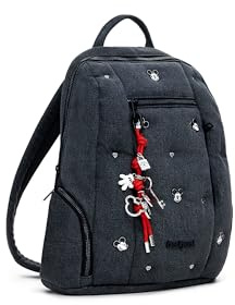 Desigual Rucksack Freizeitrucksack Mickey Studs Chester Modify Backpack Denim Medium Wash dunkelgrau