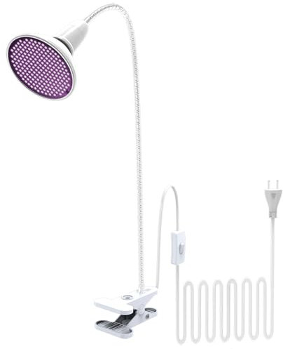 QIANYAN 300nm - 400nm UV LED Glühbirne, UVA UVB UVC Glühbirne für Erhöhungen Chlorophyll, 360° Schwanenhals Voll Ultraviolet LED Pflanzenlampe für Zimmerpflanze Blüte, Fruchtbildung, Keimung