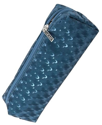 Online Federmäppchen Petrol Drops I Stylische Federtasche für Mädchen & Jungen, ideal für Schule, Uni & Büro I Pencil Case mit praktischem Reißverschluss zur Aufbewahrung von Stiften & Kosmetik