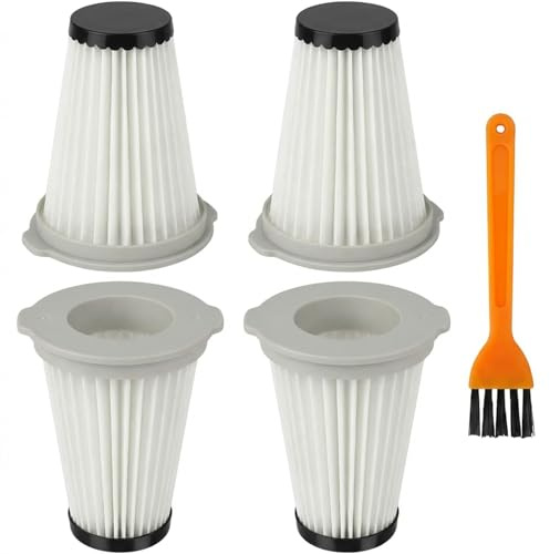 Staubsauger Filter Kompatibel Mit Einhell TE-SV18 Li, 4 Stück Filter Ersatzteile,Waschbarer Staubsauger Filter Kompatibel Mit Einhell Akku-Stielstaubsauger TE-SV 18 Li und Reinigungsbürste