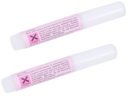 LALADEFIEE Mini Beauty Nail Glue 2g Bottles Easy Portability Nail Art Glue 50pcs for Professional and Home Use