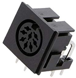 0105 08 Buchse DIN weiblich PIN: 8 mit 90°-Winkel auf PCB THT 24V 4A LUMBERG