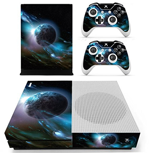 DOTBUY Xbox One S Autocollant Console Decal Vinyl Skin Sticker + 2 Autocollant Manette + 1 Autocollant Kinect Set (Dark Earth)