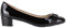 KRISP 4241-BLK-7: Low Heel Patent Bow Pumps , 7 UK, Black