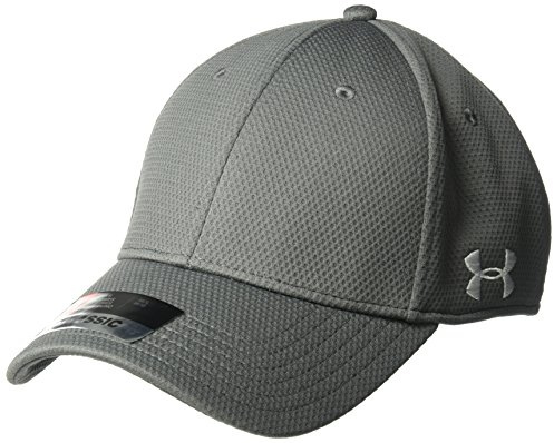 Under Armour Herren Kappe mit gebogener Krempe, Stretch Fit, Herren, Graphit (040)/Weiß, Small/Medium