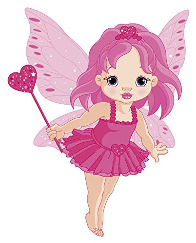 Süsse Zauber-Fee Elfe Wandtattoo Wandsticker farbig 58 x 73cm Motiv: #148B
