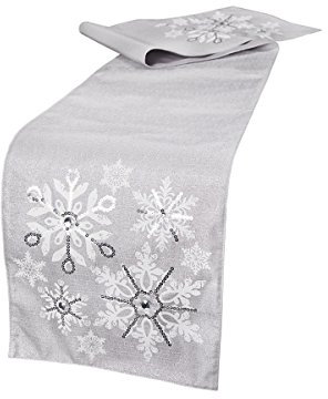Manor Luxe Tischläufer mit Schnee, 33 x 183 cm, 33 x 183 cm
