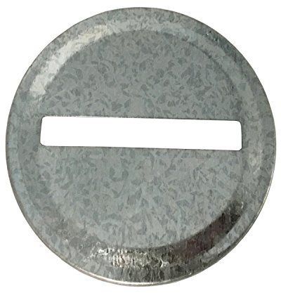 THINKCHANCES Rustic Galvanized Metal Coin Slot Piggy Bank Lid Inserts for Mason Jar (6 Pack, Regular Mouth)