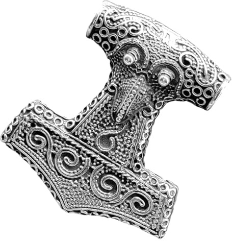 Kiss of Leather Thorshammer Anhänger aus 925 Sterling Silber Nr. 150