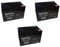 Electron Kit de 3 batteries au plomb cyclique 12 V 12 Ah Rechargeable pour vélos électriques 36 V 12 Ah
