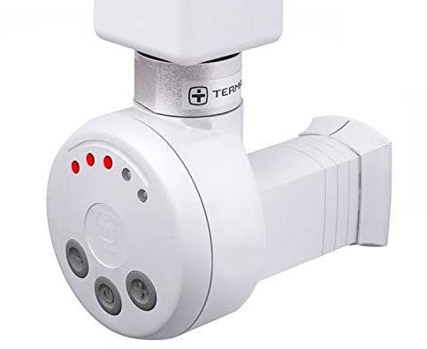 Thermostat Tige de Chauffage, Cartouche de Chauffage, élément Chauffant pour radiateur de Salle de Bain MEG 300 Watt Blanc câble Droit, sans fiche