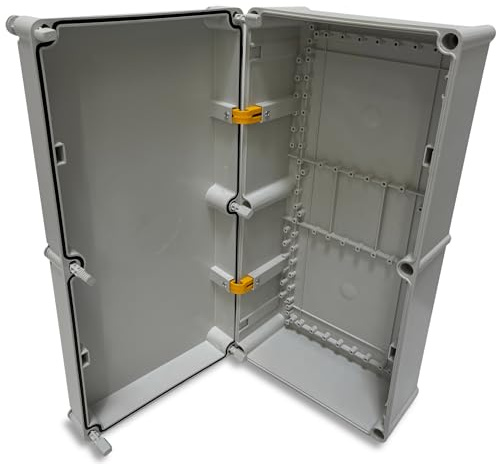 BOXEXPERT Kunststoff Schaltschrank IP67 540x270x160mm Serie Perle Wandgehäuse ABS wasserdicht IK10 Verteilerkasten Außenbereich Industriegehäuse Leergehäuse lichtgrau