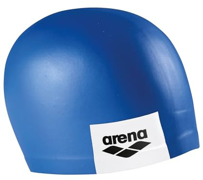 ARENA Cap Bonnet de Natation d'entraînement Sable Unisexe Logo Moulded Mixte, Bleu, Taille Unique