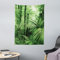 ABAKUHAUS Regenwald Wandteppich, Palmen exotische Pflanzen aus Weiches Mikrofaser Stoff Waschbar ohne Verblassen Digitaldruck, 110 x 150 cm, Grün