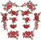 12 Stück Aufnäher Rose Blume Stickerei Applikation Patches Gestickte Flicken Aufnäher Patches für Dekor T-Shirt Jeans Hut Kleidung Mütze Schuhe