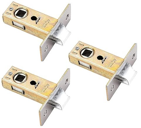 BE-TOOL Latches, 3pcs Door Latch Catch Stainless Steel Quality Latch Bolt for Use with Lever Door Handles(Flat 40mm)