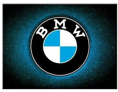 Nostalgic-Art Retro Kühlschrank-Magnet, 6 x 8 cm, Original Lizenzprodukt (OLP), BMW – Logo Blue Shine – Geschenk-Idee für BMW Accessoires Fans, aus Metall, Vintage Design