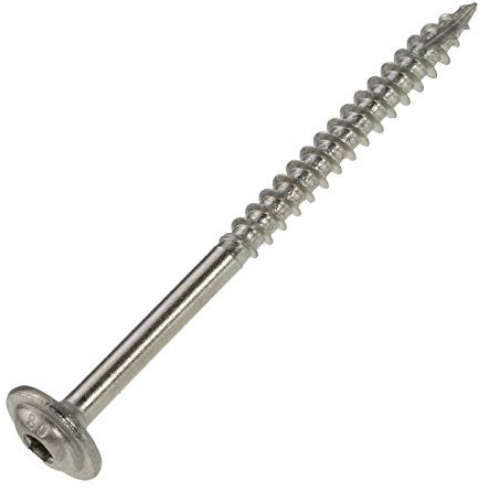 Tellerkopfschrauben 6 x 80 mm, Edelstahl A2-100 Stück, TX 25, ETA Zulassung, Teilgewinde