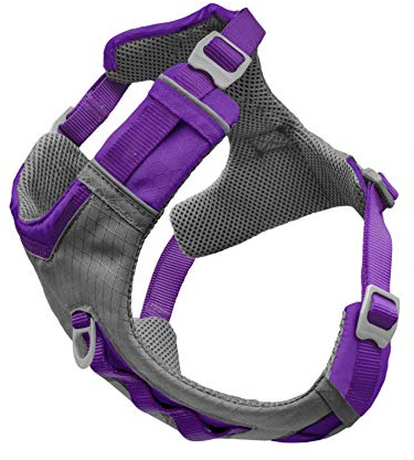 Kurgo Journey Air Dog Harness, Vest Harnesses for Dogs, Pet Hiking Harness for Running & Walking, Reflective, Padded, Includes Control Handle, No Pull Front Clip (Purple, X-Large)