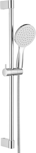 ONECE Barra de Ducha Acero Inoxidable 75 cm, Columna de Ducha Sin Grifo, Asiento de Montaje en Ajustable, Ajustable en Altura, con Ducha de Mano y Manguera, Cromo