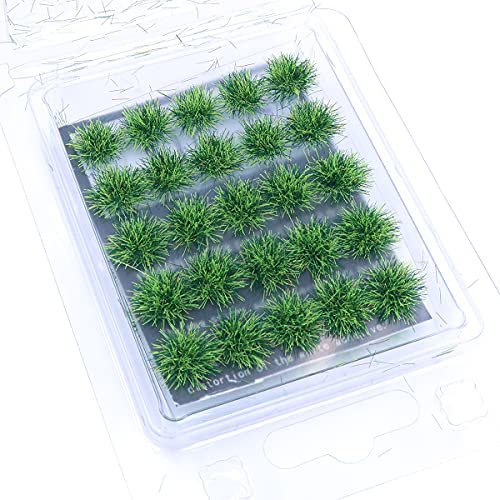 Tiardey ciuffi d'erba Set da Tavolo con Sabbia,Kit Modello Terreno, grappolo d'erba arbustivo,Usato per paesaggi in Miniatura,Modelli a Tema Tavolo di Sabbia,Modello Scenario - grappolo di Erba Verde