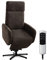 Cavadore TV-Sessel Cobra mit 2 Motoren + Aufstehhilfe / Fernsehsessel mit Liegefunktion, Relaxfunktion + Fernbedienung / Sternfuß, belastbar bis 130 kg / 71 x 110 x 82 / Lederoptik, Dunkelbraun
