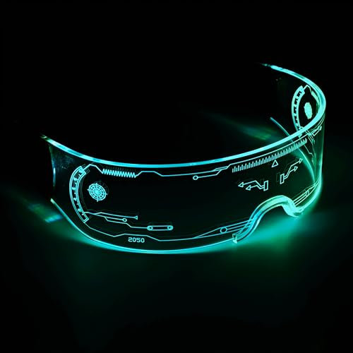 JYB Hopefuture LED Cyberpunk leuchtende Brille, Decoration Party Bunte Technologie EL Kaltlichtlinsenbrille (Hoffnung)