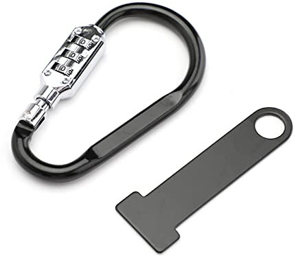 Vipih Lucchetto Per Casco, Lucchetto Per Casco Universale Per Moto + Barra A T Adatto A Manubri Fino A 1 1/2 '