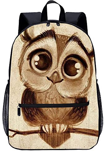 lixiaochao Erwachsene Kinderrucksack Eule Schulrucksack Moderucksack ist geeignet für Damen-/Herren-/Kinderrucksäcke (45x30x15cm) 3D-gedruckter Rucksack