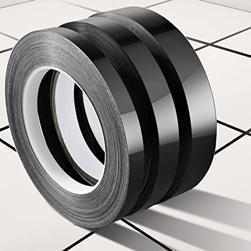 AXYWINBO Keramikfliesen Zierleiste Selbstklebend Bodenband Dichtband,50M*2.5CM Dekoratives Klebeband,Selbstklebende Bodenbänder,Zierstreifen wasserdichte Ziernähte für Decken Wände Türen Ziernähte