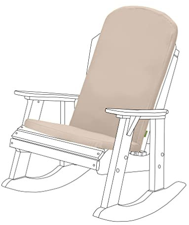 Gardenista Garten Premium Adirondack-Stuhlkissen | Hochlehner-Kissen mit sicheren Bändern | Wasserabweisend und leicht rutschfeste Patio-Stuhlkissen | Einfach abwischbare Sitzkissen (Stein)