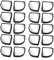 Ruilogod 20pcs Car Blind Spot Side Monitor Flachrückansicht Rückspiegel