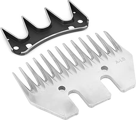 Schafscherenklingen, Edelstahl-Ziegenscheren-Wollschermaschinen-Ersatzklingen, für Ziegen, Schafe, Rinder(13-tooth straight blade)