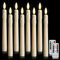ZIYOUDOLI Led Stabkerzen Mit Fernbedienung Flackernd Batteriebetriebene Led kerzen Luminicious Warmer 3D-Dochtlicht 8 Stück für Esszimmer Schlafzimmer Wohnzimmer Kamin romantisches Date