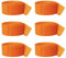 Krepppapier 6 Rolle Kreppbände 4.5cm x 25m Krepp-Papier Band Bunt Luftschlangen Creppapier Bastelkrepp DIY Papier Streamer für Deko Party Hochzeit Geburtstags Feier Dekoration (Orange)