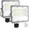 CREATESTAR Foco LED Exterior con Sensor de Movimiento 60W 2 Piezas, IP66 Impermeable Proyector led Exterior, 6500K Blanco Frío Foco LED Detector para Patio,Garaje,Terraza,Casa